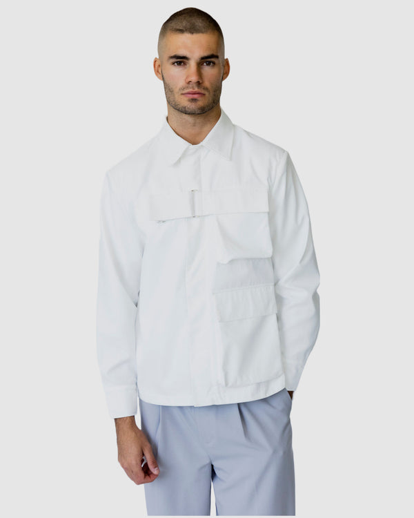 justin cassin Kurtis Dual Pocket Jacket White