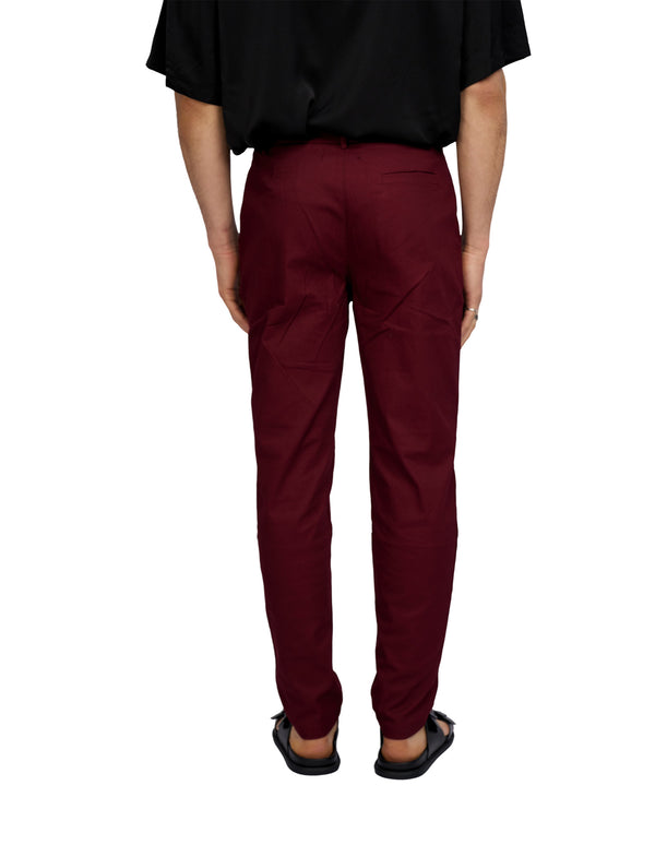 Justin Cassin Louis Slim Pants Red