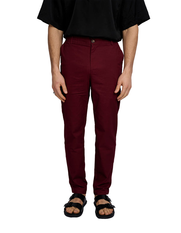 justin cassin Louis Slim Pants Red