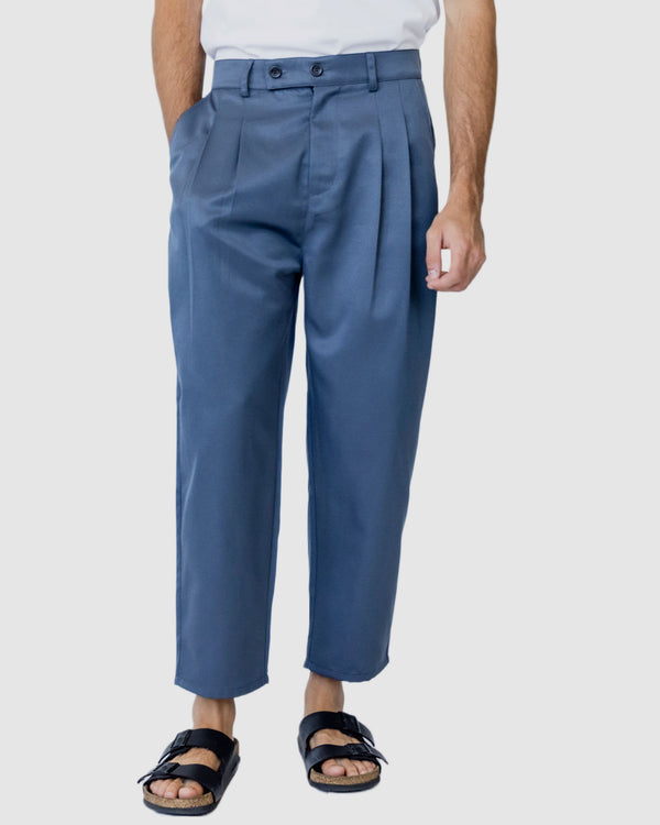 justin cassin Mooney Cropped Pants Blue