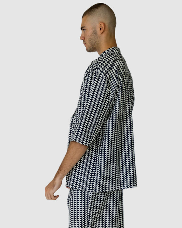 Justin Cassin Mulholland Print Shirt Black/White
