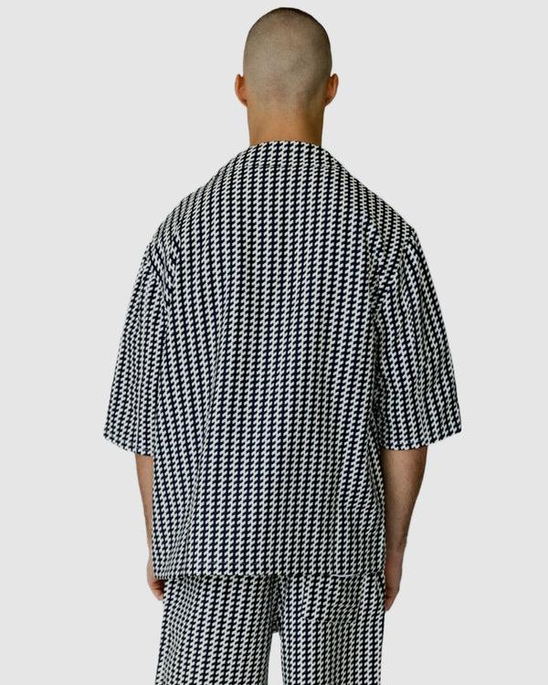 Justin Cassin Mulholland Print Shirt Black/White