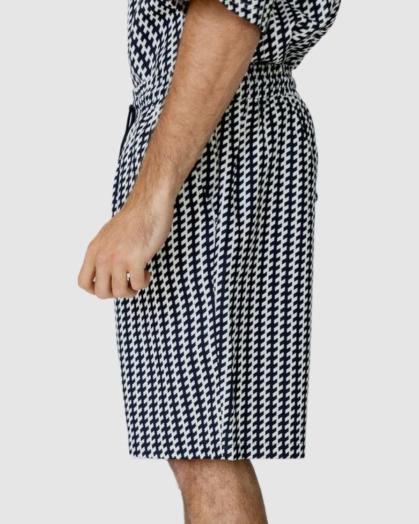 Justin Cassin Mulholland Tie Shorts Black/White