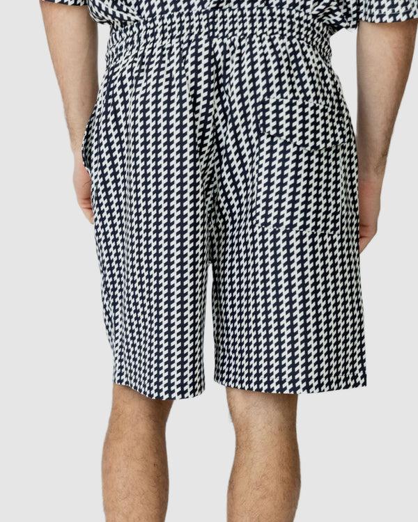 Justin Cassin Mulholland Tie Shorts Black/White