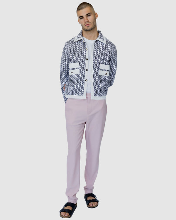 Justin Cassin Pacey Ribbed Trousers Pink