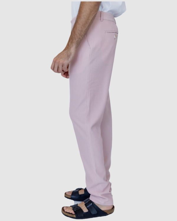 Justin Cassin Pacey Ribbed Trousers Pink