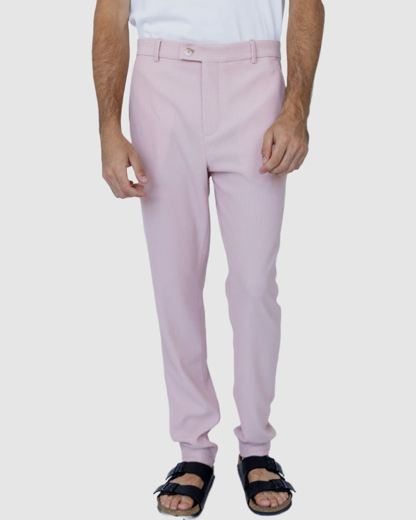 justin cassin Pacey Ribbed trousers Pink