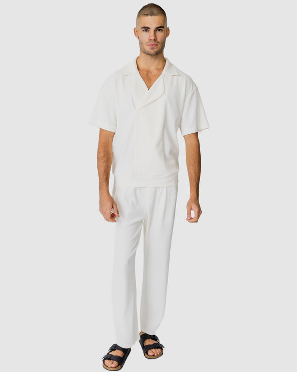 Justin Cassin Palma Ribbed Pants Cream