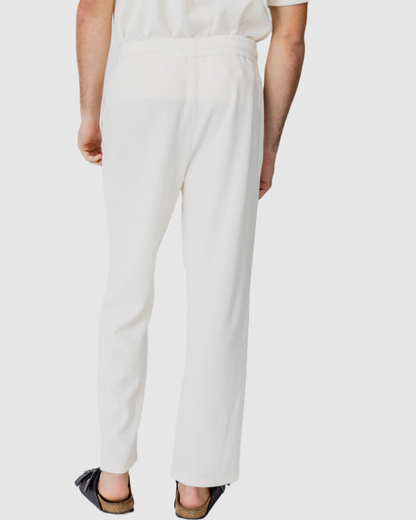 Justin Cassin Palma Ribbed Pants Cream