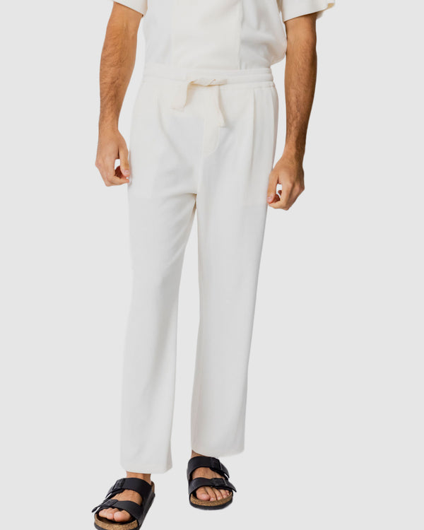 justin cassin Palma Ribbed Pants Cream