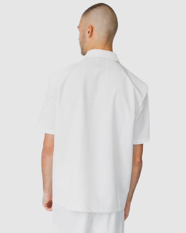 Justin Cassin Quentin Zip Shirt White