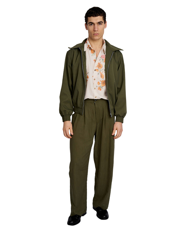 Justin Cassin Radar Bomber Zip Jacket Green