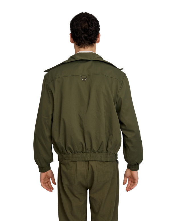 Justin Cassin Radar Bomber Zip Jacket Green