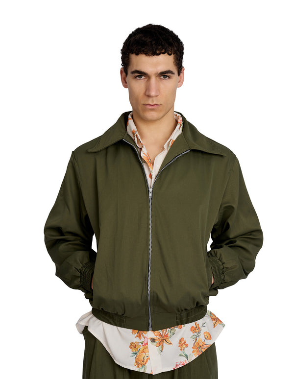 justin cassin Radar Bomber Zip Jacket Green