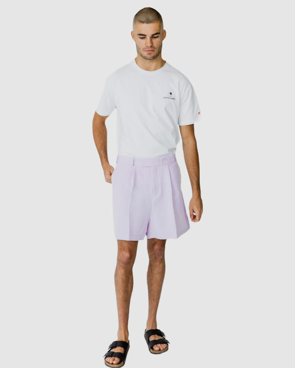Justin Cassin Robbie Loose Cropped Shorts Lilac