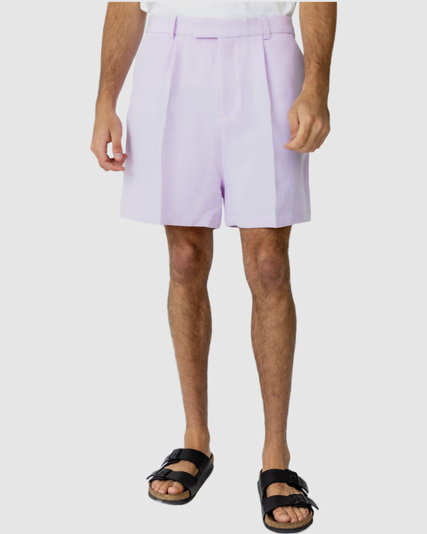 justin cassin Robbie Loose Cropped Shorts Lilac