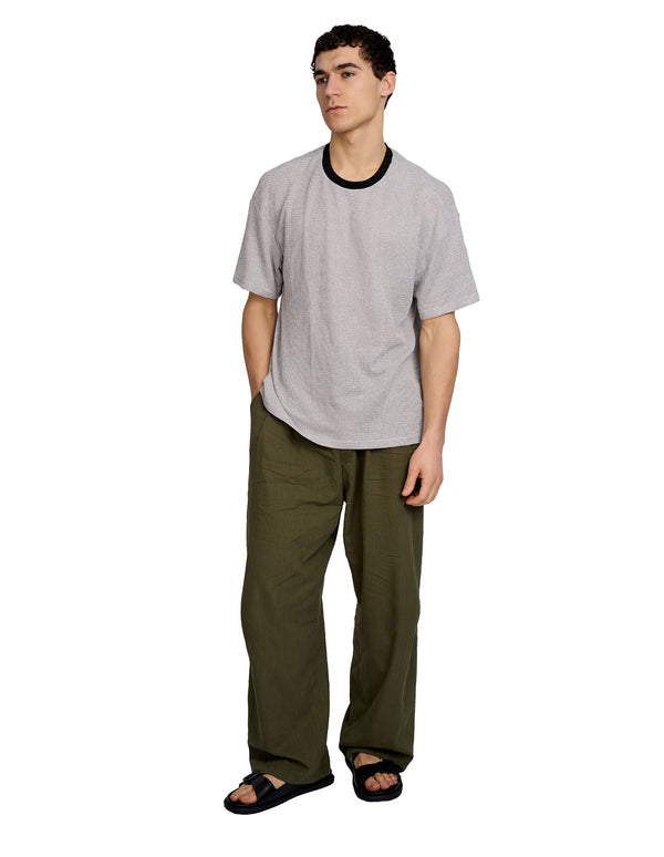 justin Cassin Silas Knitted T-Shirt Grey