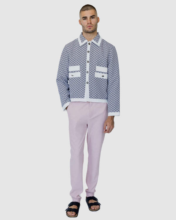 Justin Cassin Sora Trimmed Jacket Black/White