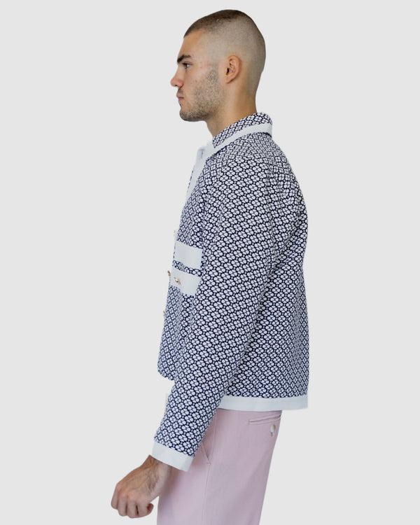 Justin Cassin Sora Trimmed Jacket Black/White