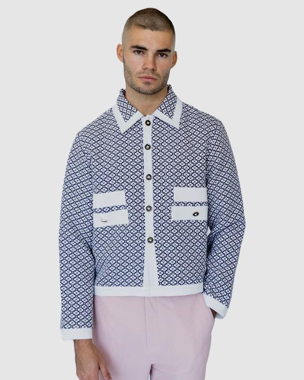 justin cassin Sora Trimmed Jacket Black/White