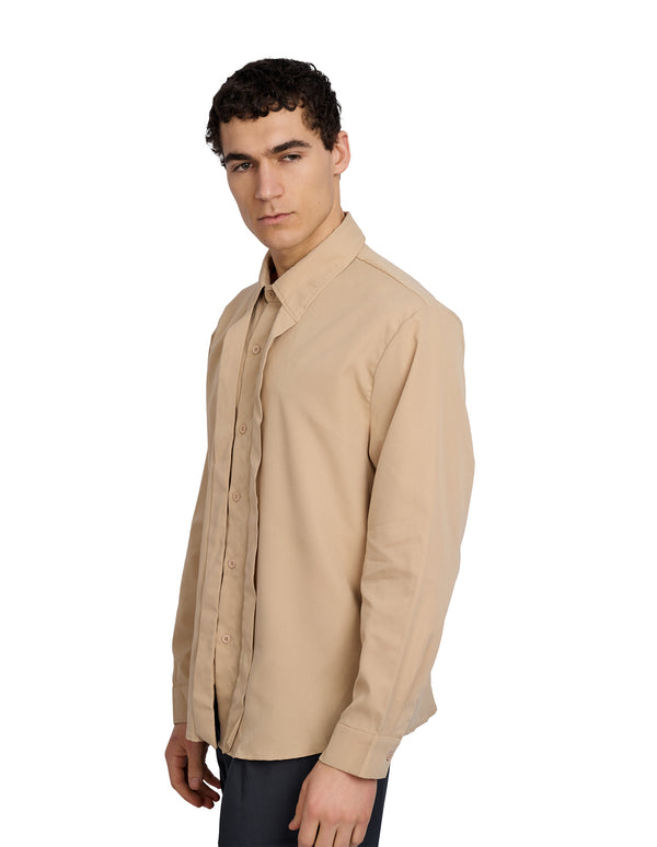 Justin Cassin Spencer Tie Up Shirt Khaki