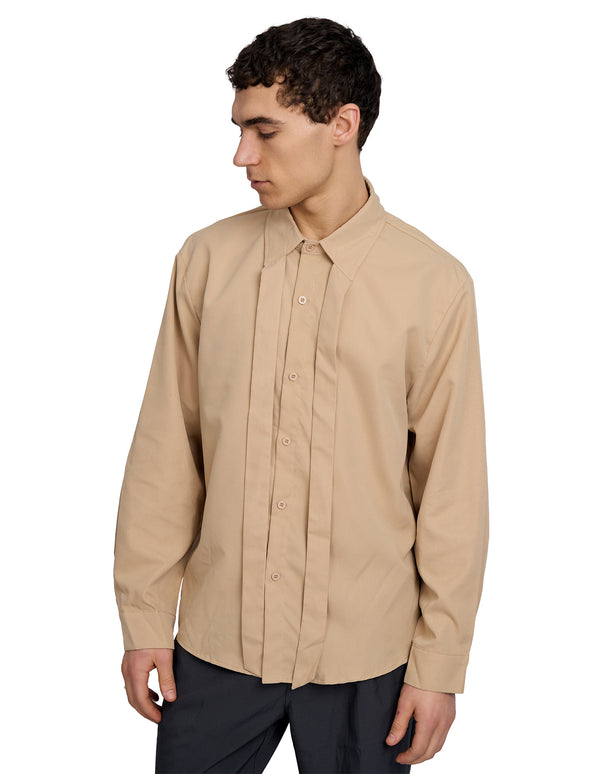 justin cassin Spencer Tie Up Shirt Khaki