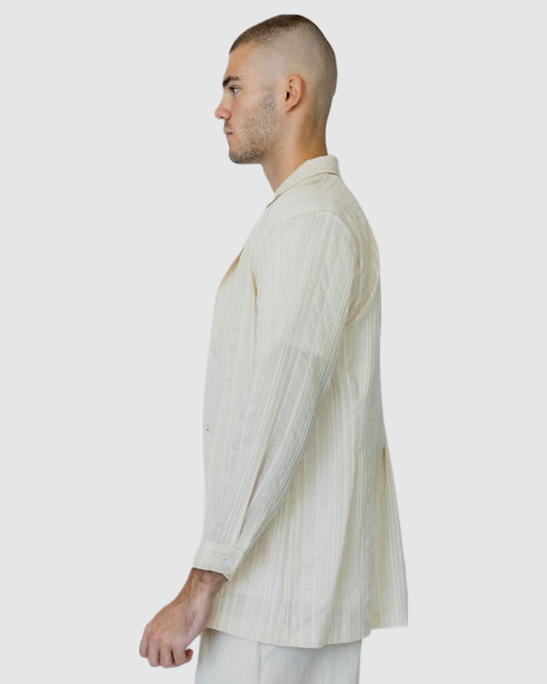 Justin Cassin Stanley Lightweight Blazer Cream