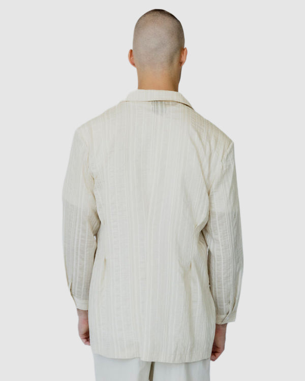 Justin Cassin Stanley Lightweight Blazer Cream