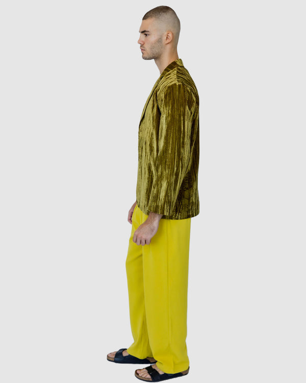 Justin Cassin Terrence Suede Blazer Gold