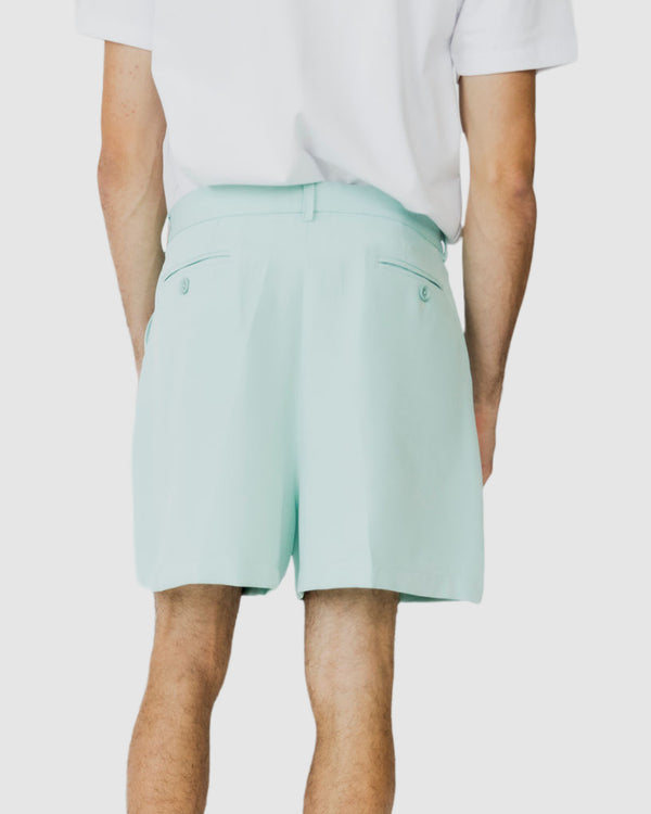 Justin Cassin Theo Loose Cropped Shorts Mint