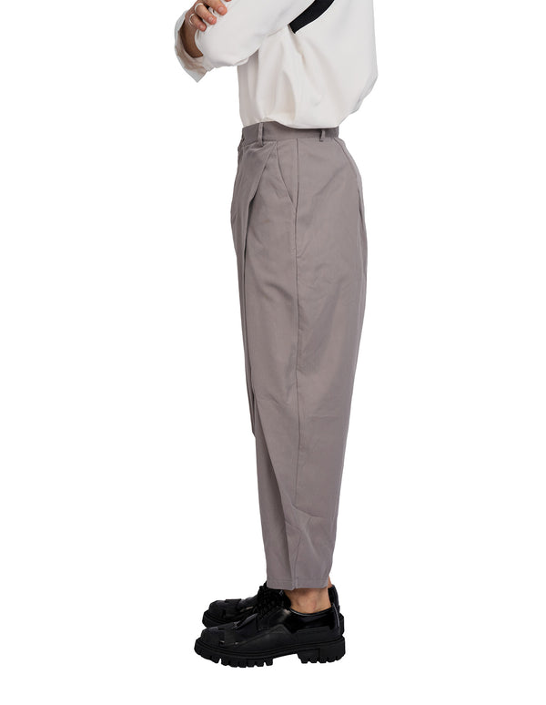 Justin Cassin Tian Cross Pleated Pants Grey