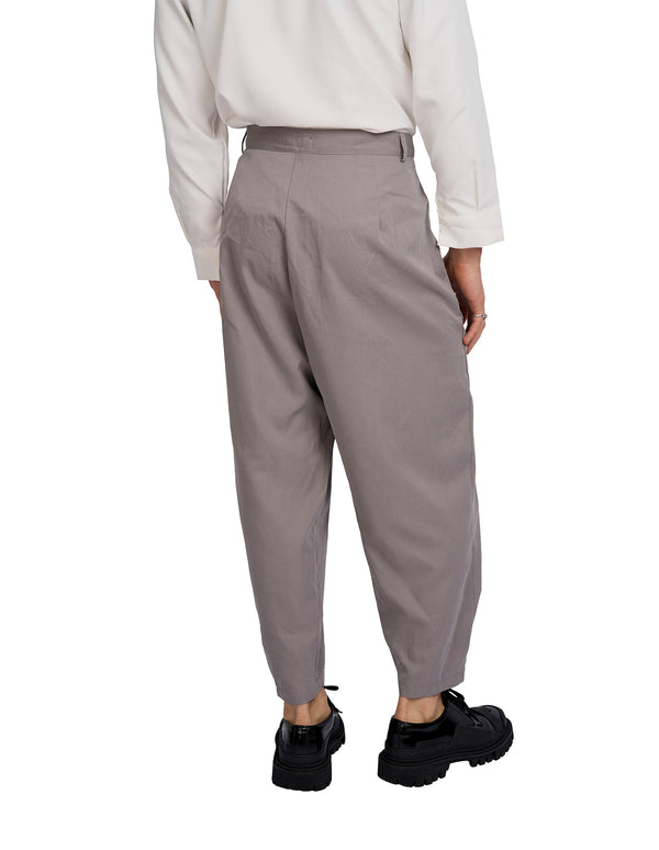 Justin Cassin Tian Cross Pleated Pants Grey