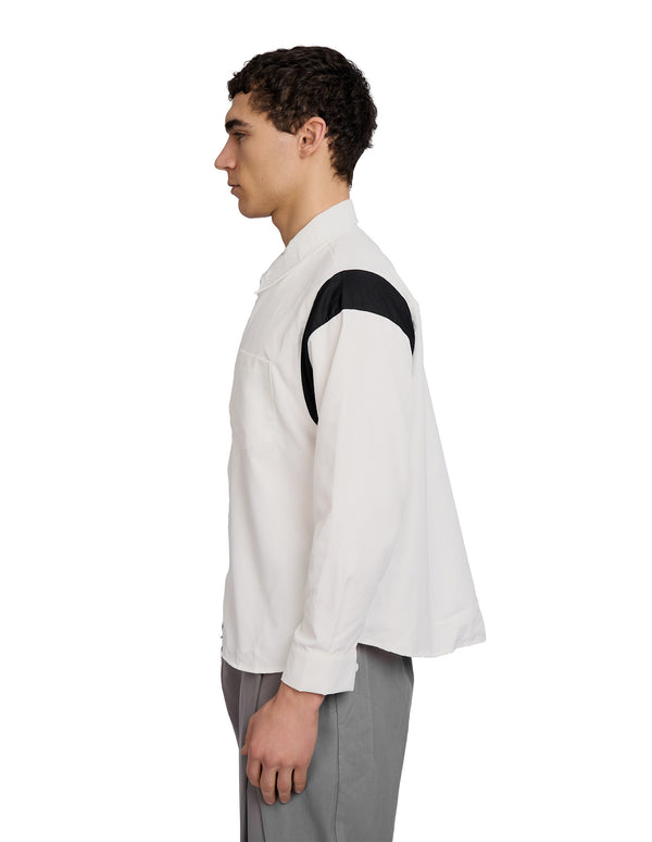 Justin Cassin Upload Oversized Zip Shirt White