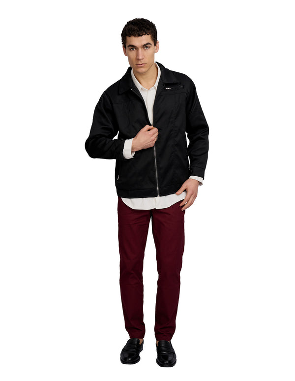 Justin Cassin Walton Multi Zipper Jacket Black