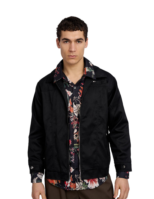 justin cassin Walton Multi Zipper Jacket Black