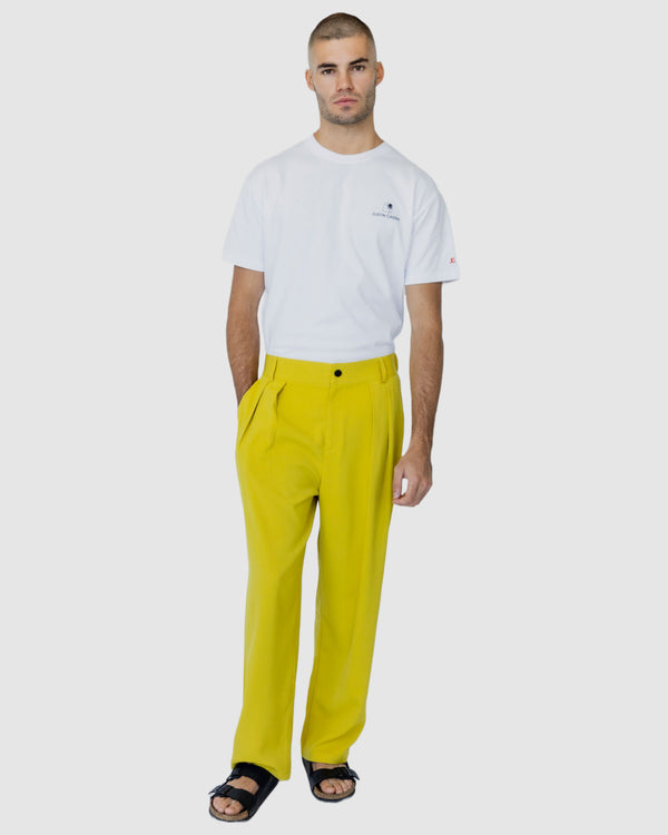 Justin Cassin Wesley Loose Leg Pants Yellow