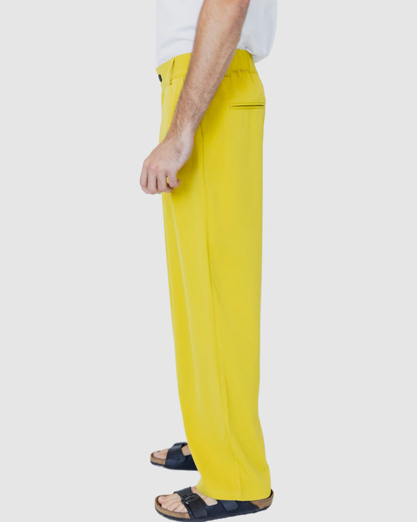 Justin Cassin Wesley Loose Leg Pants Yellow