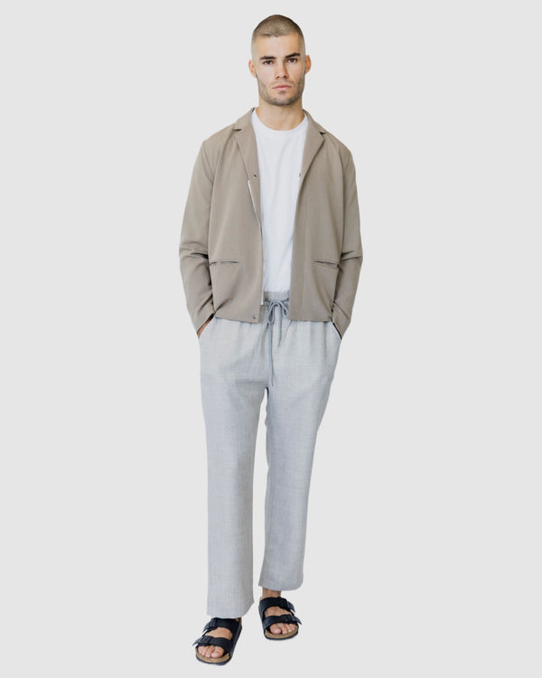 Justin Cassin Zachary Loose Tie Pants Grey