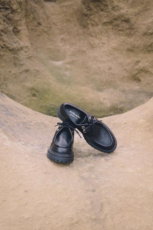 Jutelaune Black Chunky Shoes