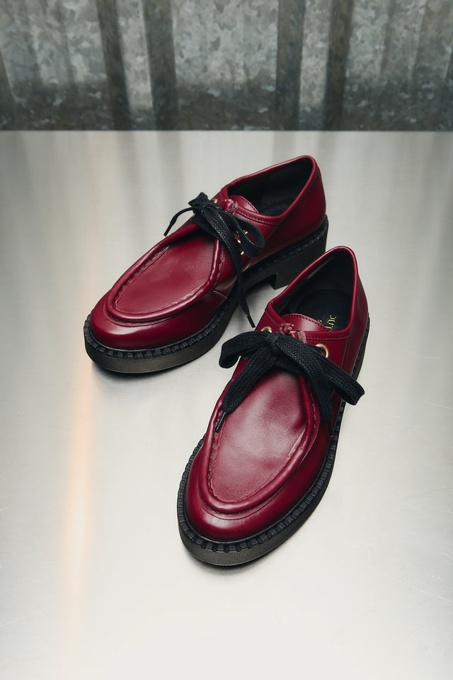 Jutelaune Burgundy Chunky Shoes