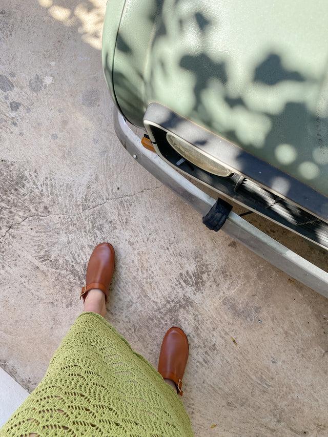 Jutelaune Cognac Clogs