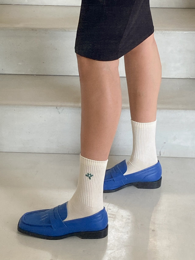 Jutelaune Green Flower Socks