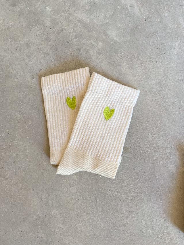 Jutelaune Green Heart Socks