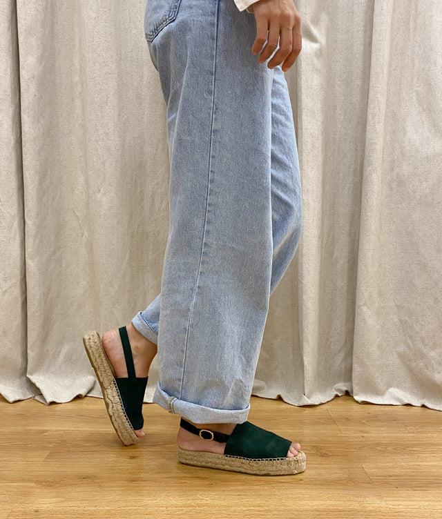 Jutelaune Green Strap Sandal