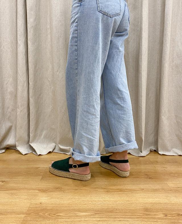 Jutelaune Green Strap Sandal