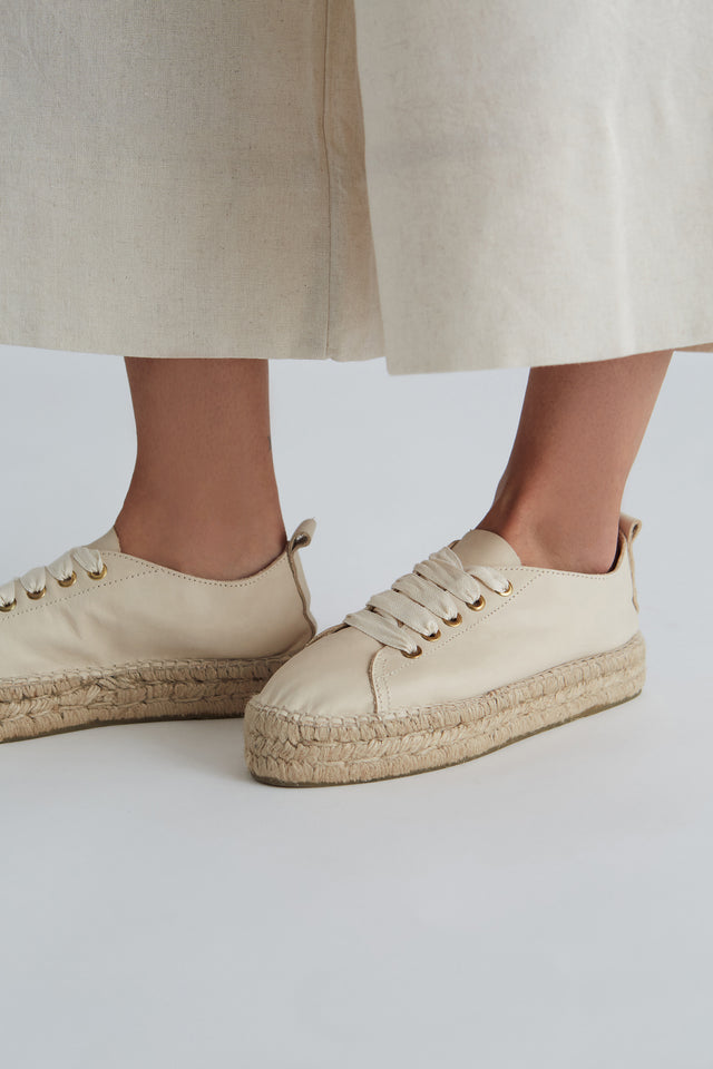 Jutelaune Ivory Sneaker Espadrilles