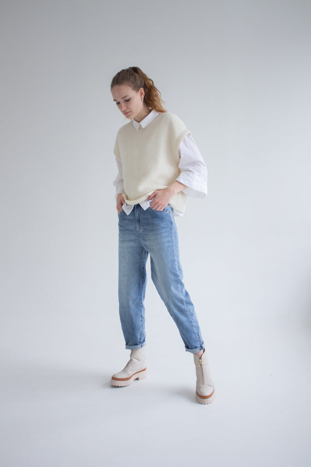 Jutelaune Ivory Zip Boots