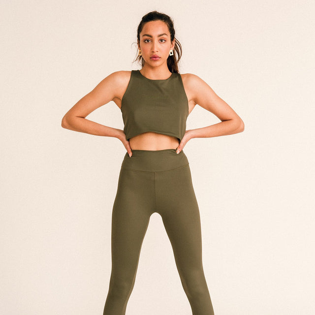 Jutelaune Khaki Sport Top