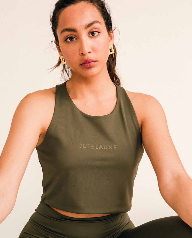 jutelaune Khaki Sport Top