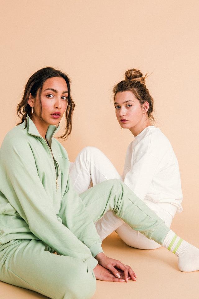 Jutelaune Mint Zip Sweatshirt